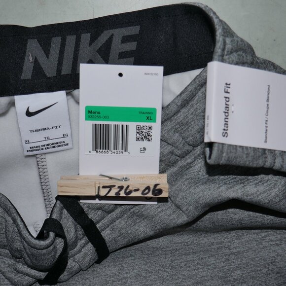 Nike Men's Size L Therma-Fit Sweatpants Gray Joggers Training Athletic NWT - Picture 7 of 9